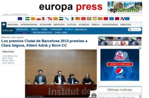 Los premios Ciutat de Barcelona 2013 premian a Clara Segura, Albert Adrià y Born CC