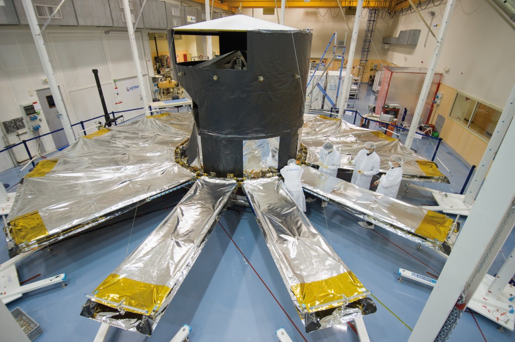 Gaia's sunshield deployment testing