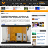 El satélite Gaia catalogará mil millones de estrellas durante los próximos cinco años (Antena 3, 3 Dec 2013)