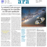 La missió Gaia prepara el mapa de les estrelles en 3D més ambiciós (Ara, 3 Dec 2013)