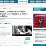 Els Premis Ciutat de Barcelona guardonen Clara Segura, El Born i Jaume Cabré (Ara, 4 Feb 2014)