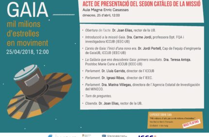 Gaia Second Data Release Event in Barcelona.