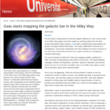Gaia starts mapping the galactic bar in the Milky Way (Notícies UB, 16/07/2019)